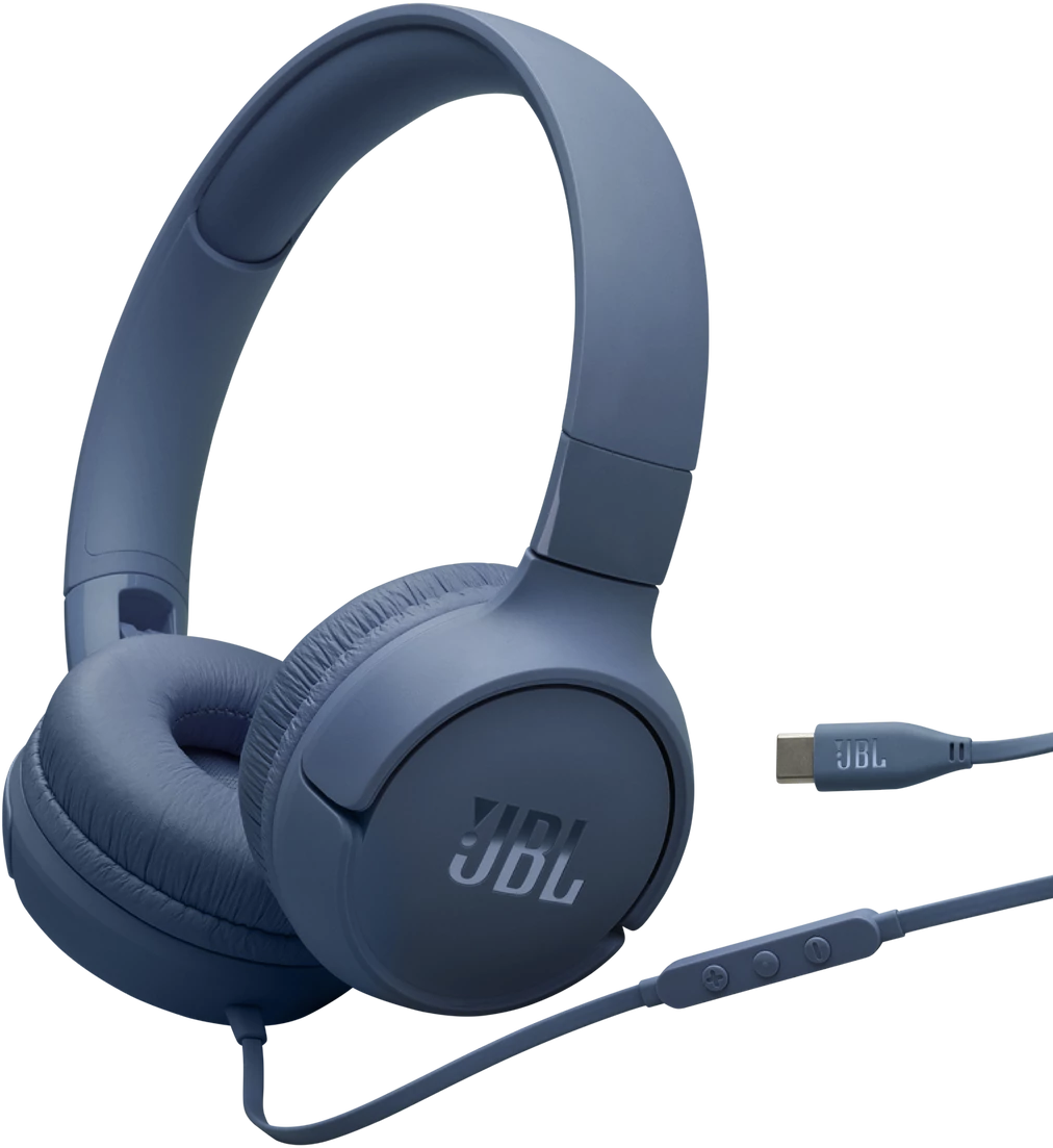 JBL Tune 530 USB-C vezetékes fejhallgató, kék