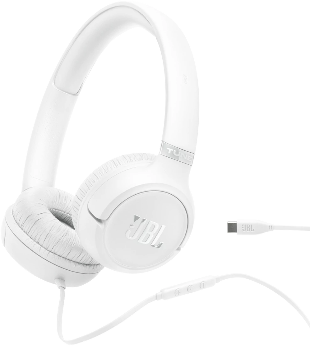 JBL Tune 530 USB-C vezetékes fejhallgató, fehér