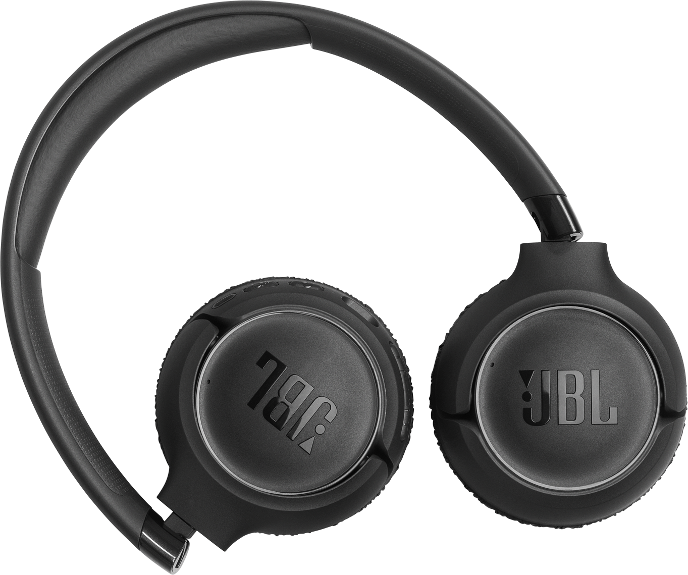 Fekete JBL fejhallgató fülpárnákkal és fülön átívelő fejpánttal.
