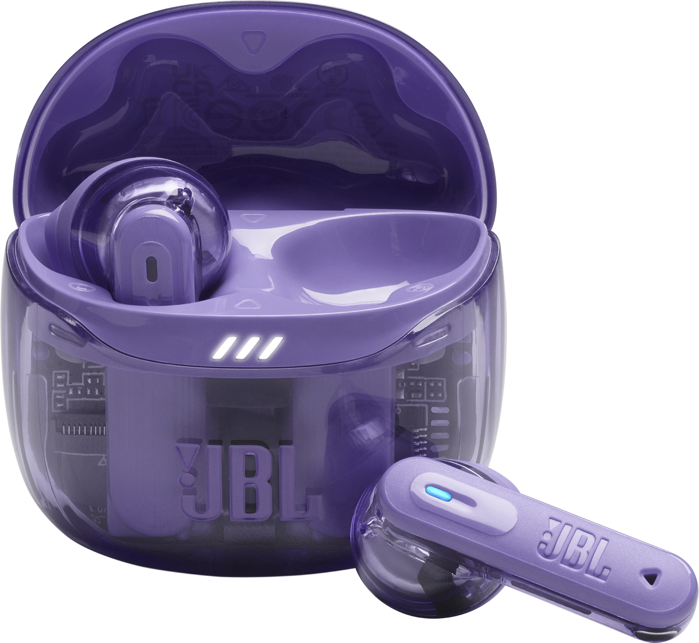 JBL Tune Flex2 Ghost TWS vezeték nélküli fülhallgató, lila