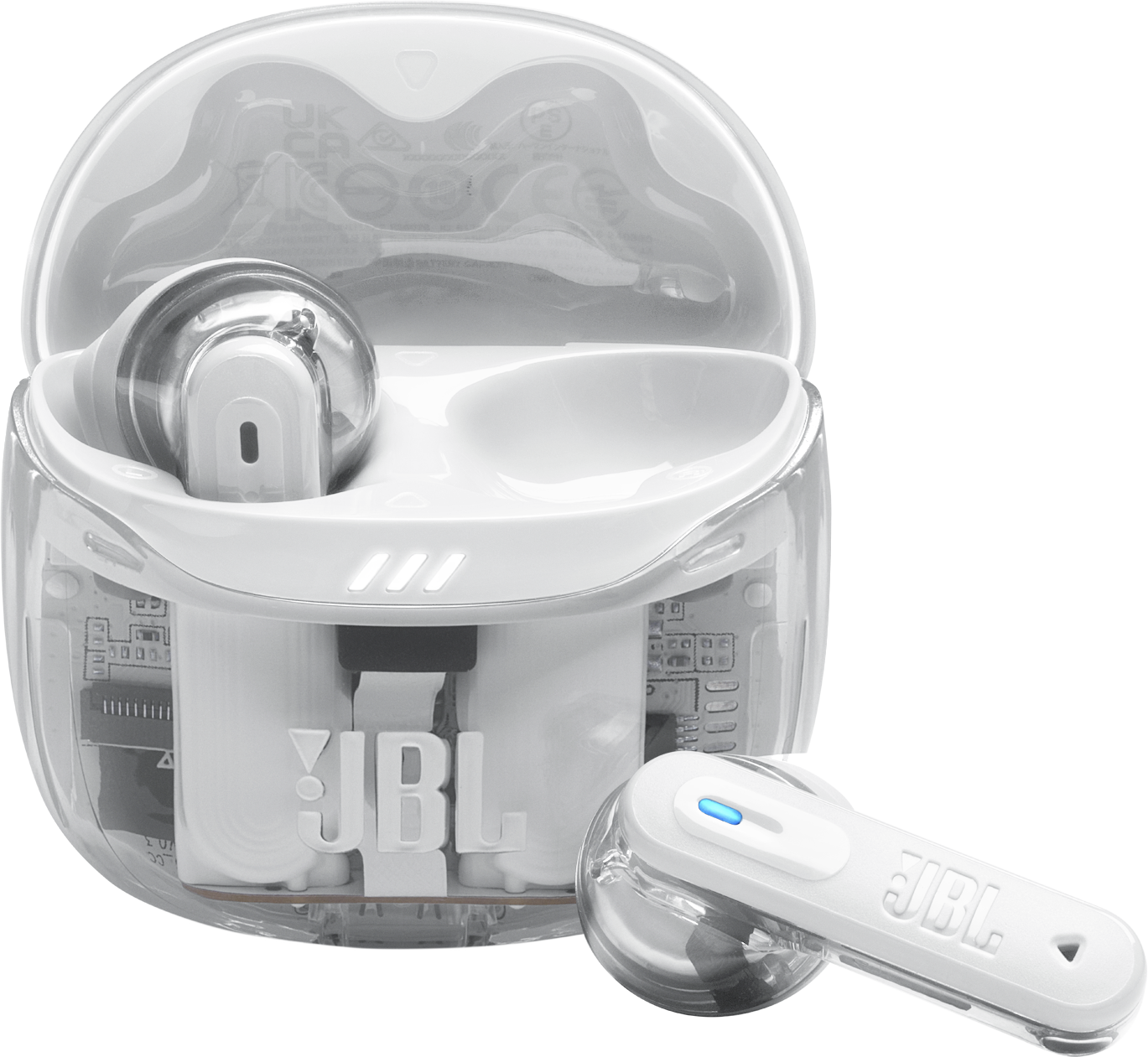 JBL Tune Flex2 Ghost TWS vezeték nélküli fülhallgató, fehér