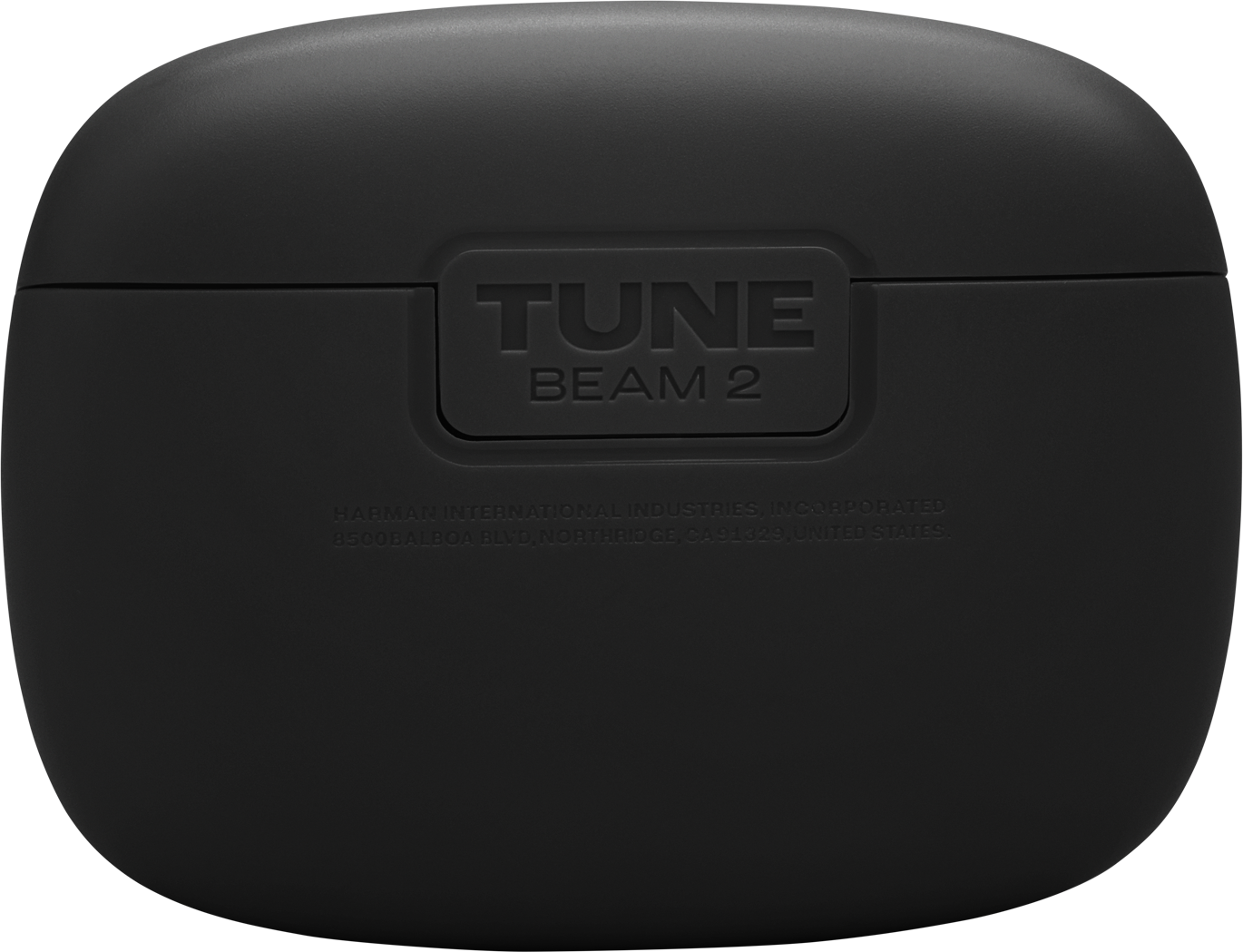Fekete töltőtok "TUNE BEAM 2" felirattal és Harman címmel.