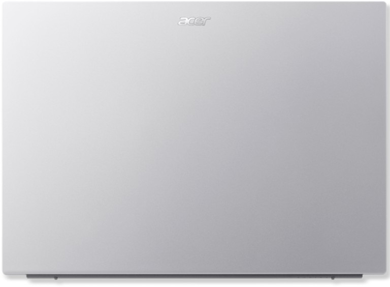 Zárt ezüst laptop Acer logóval középen fent.