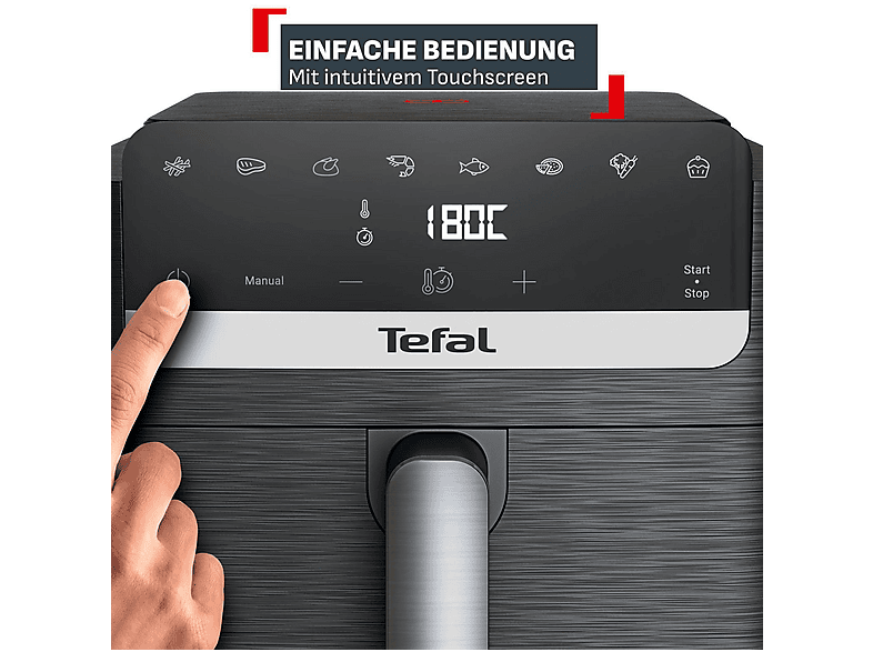 Tefal EY8618 Easy Fry Mega Compact Heißluftfritteuse 7,5 l, Schwarz — Foto 3 von 5