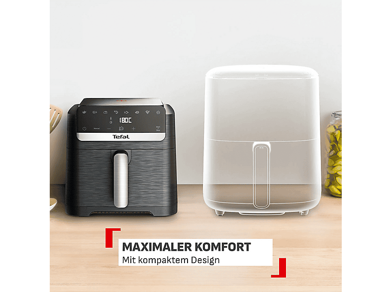 Tefal EY8618 Easy Fry Mega Compact Heißluftfritteuse 7,5 l, Schwarz — Foto 5 von 5