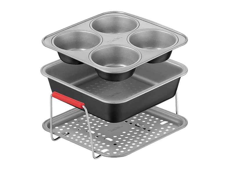 Tefal J701S344 Dail'Easy, 3-teiliges Heißluftfritteusen Accessoires Set; Zubehörset für Heißluftfritteusen