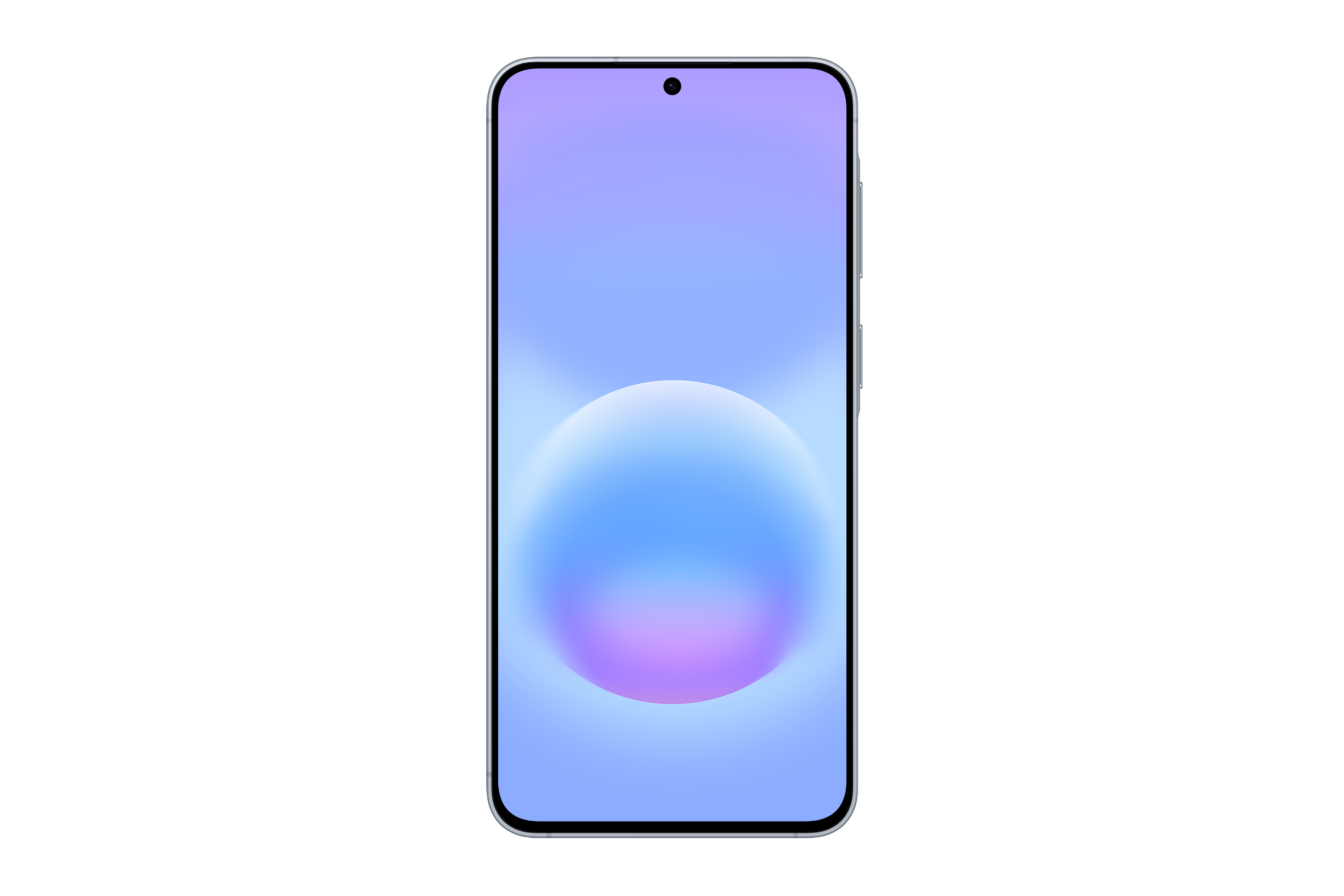 Ein Smartphone mit einem Farbverlauf-Hintergrund und einer Blase.