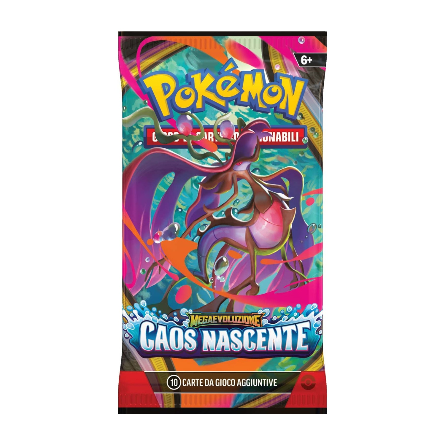 Confezione di espansione gioco di carte collezionabili Pokémon con Pokémon viola.