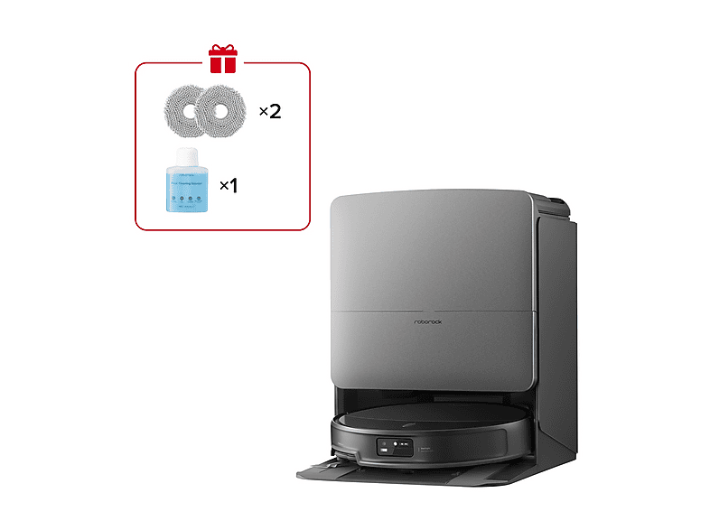 ROBOT ASPIRAPOLVERE ROBOROCK Saros 20x, Potenza 65 W, Lavapavimenti, Autonomia fino a 220 min, Sensore di superficie, Spazzola laterale, Base carica, Nero