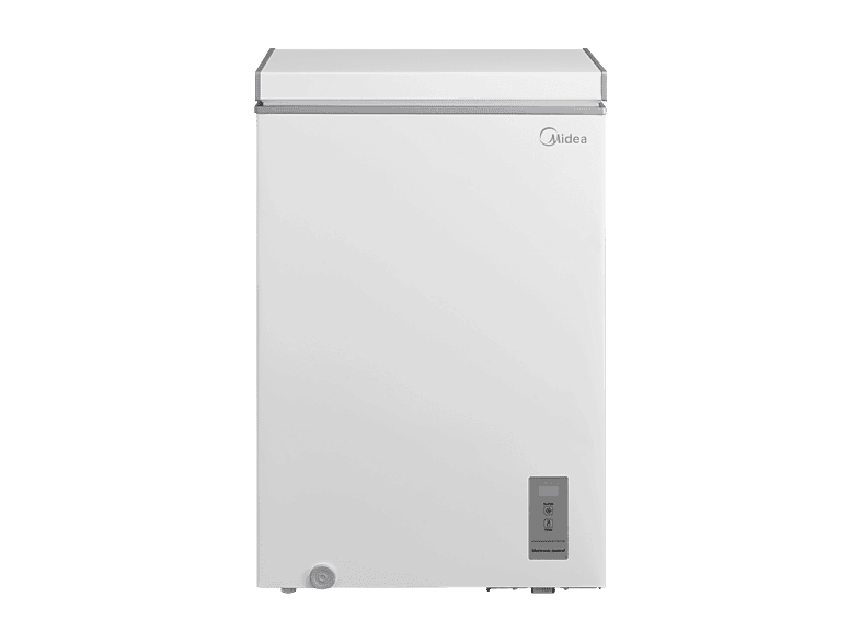 Congelador horizontal - Midea MDRC154FZE01, 99L, 85 cm Alto, Inverter, Temperatura Regulable, Fast Freezing, Blanco