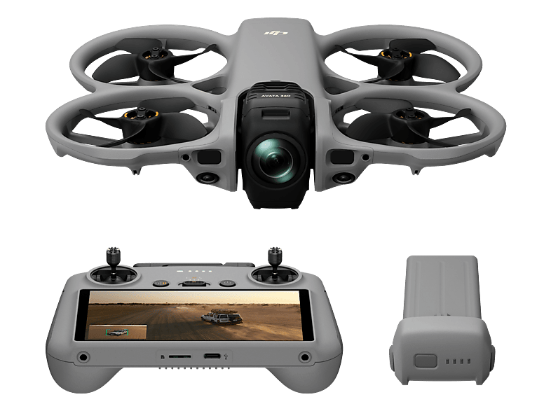 Dron DJI Avata 360 z aparaturą RC 2, FPV, filmy 360° w jakości 8K/60FPS HDR, wbudowana osłona śmigieł