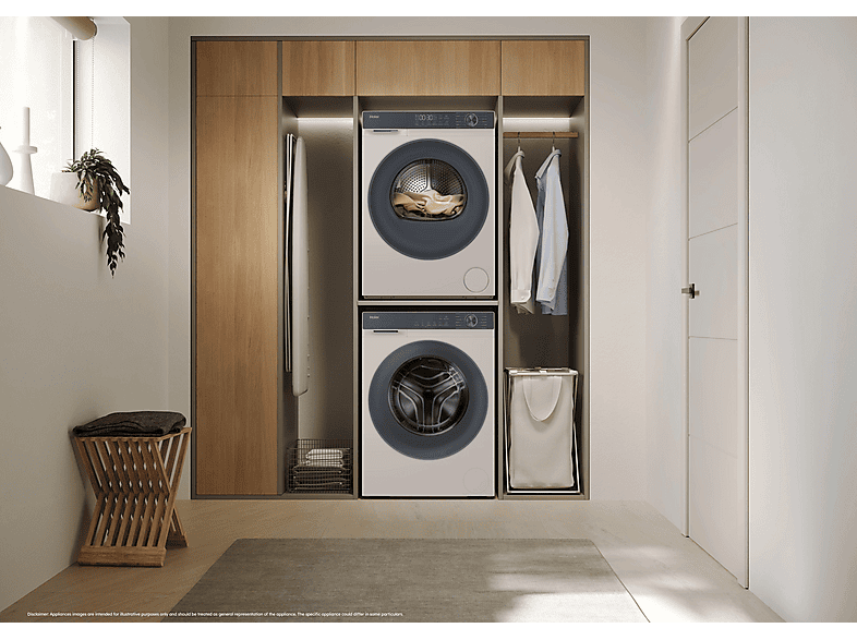 Haier HD80-D637 Wärmepumpentrockner (8 kg, EEK: D, 62 dB(A)), Weiß) — Foto 5 von 5