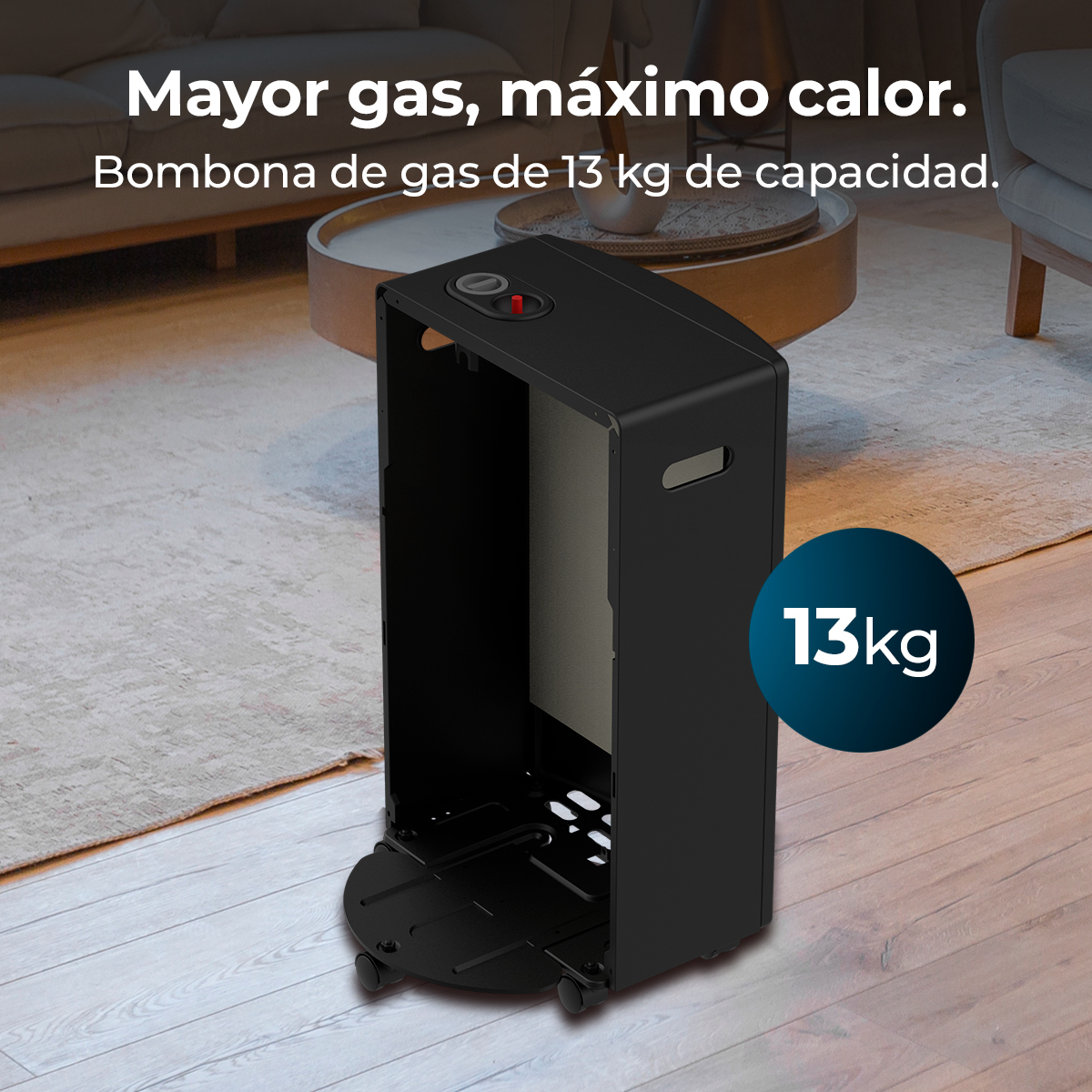 Mayor gas, máximo calor. Bombona de gas de 13 kg de capacidad.