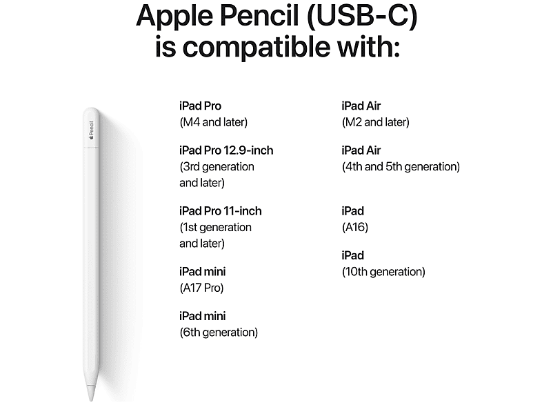 APPLE Pencil (USB-C) kopen? | MediaMarkt