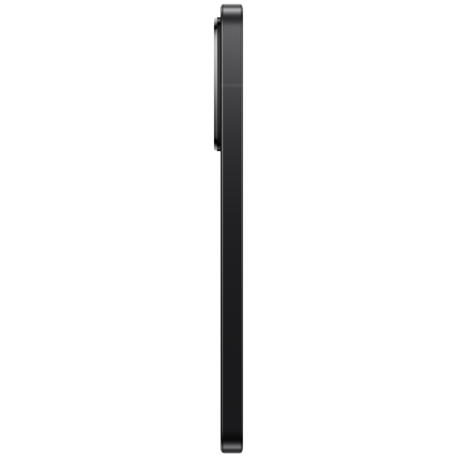 A black smartphone shown in profile against a white background.