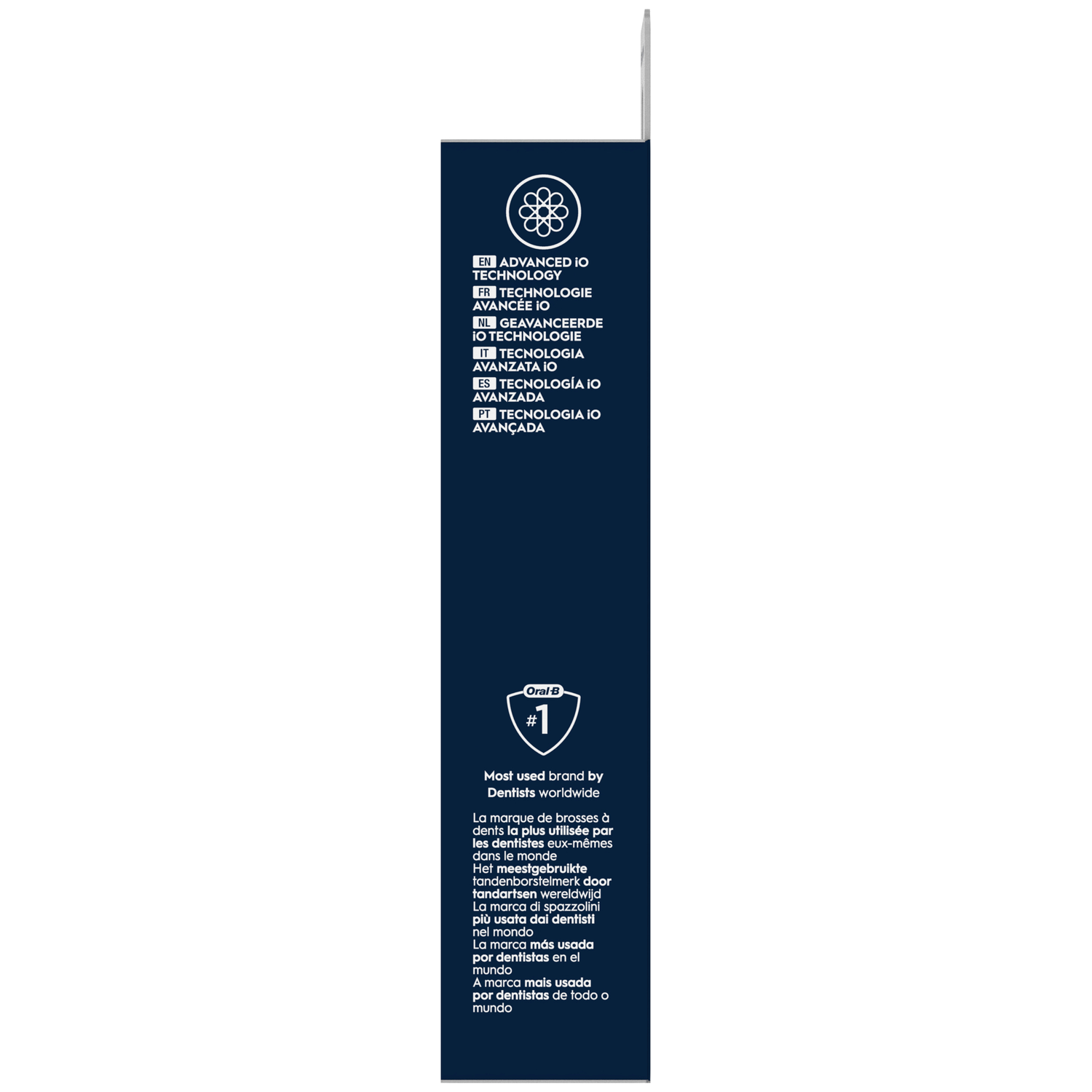 Packaging with "Advanced IO Technology" and "#1 by Dentists".