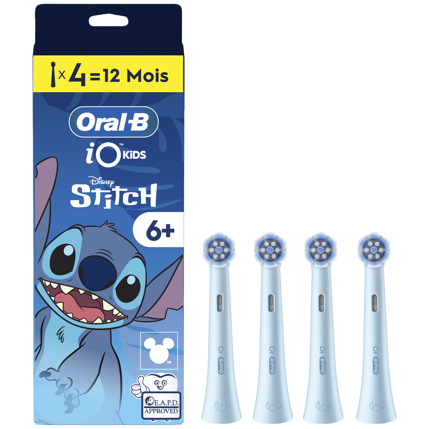Oral-b Opzetborstel Io Kids 6+stitch 4ct Wit