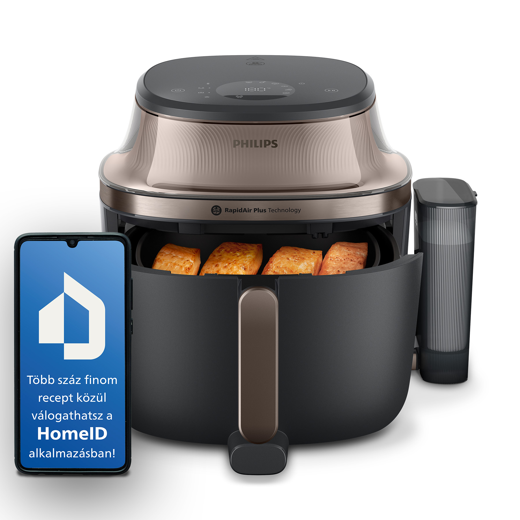 PHILIPS 5000 Series NA547/07 Airfryer 7,2 l forrólevegős sütő gőzölés funkcióval