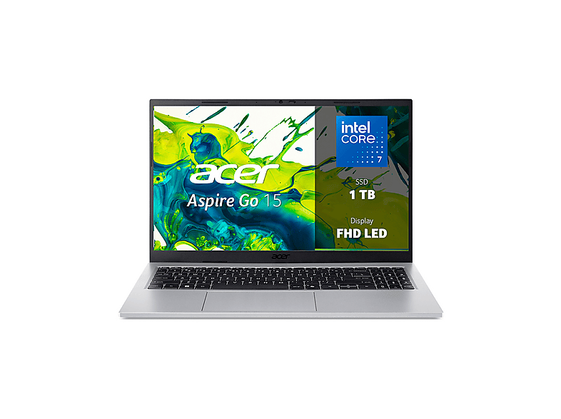 ACER Aspire Go 15 AG15-72P NOTEBOOK, 15,6 ", processore Intel® Core 7 150U, Intel®, RAM 32 GB, 1024 GB SSD, Silver, Windows 11 Home