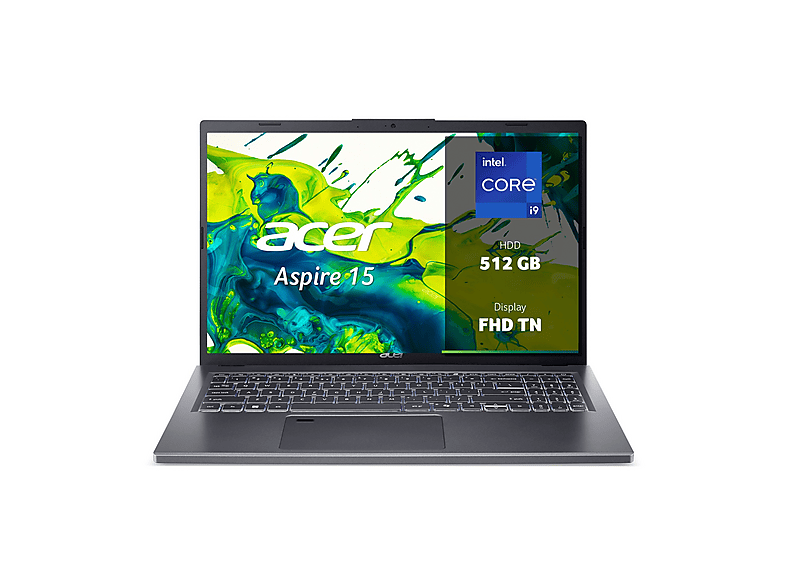 ACER Aspire 15 A15-51M-93PU NOTEBOOK, 15,6 ”, processore Intel® Core I9 13900H, Iris® Xᵉ, RAM 16 GB, 512 GB SSD, Grey, Windows 11 Home