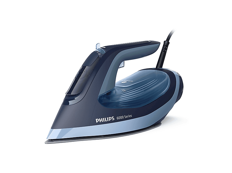 FERRO DA STIRO PHILIPS Serie 6000 OptimalTemp DST6120/20, Potenza massima 2600 W, Colpo di vapore 190 g/min, Vapore continuo fino a 45 Serbatorio acqua 300 ml, Sistema anticalcare integrato, Piastra in Ceramica