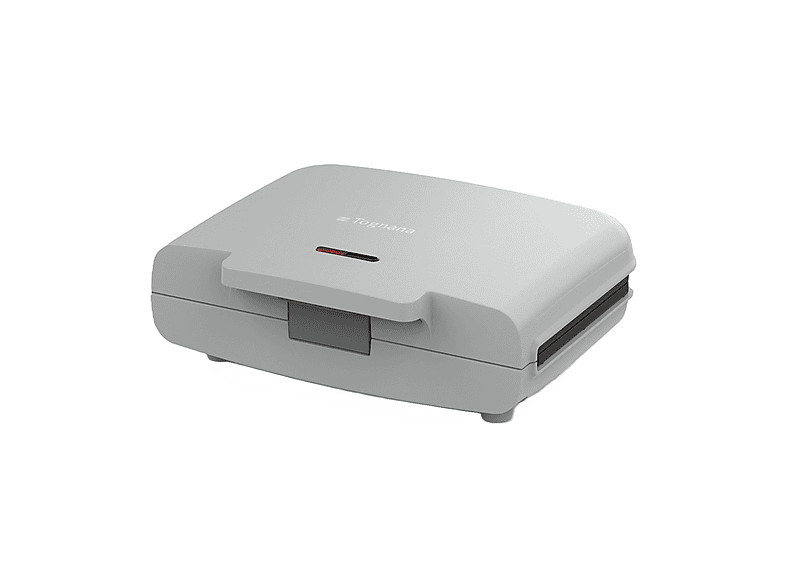 Tostiera TOGNANA IRIDEA, 750W, Piastre antiaderenti da 21 x 12 cm, Apertura a 90°, Grigio Perla