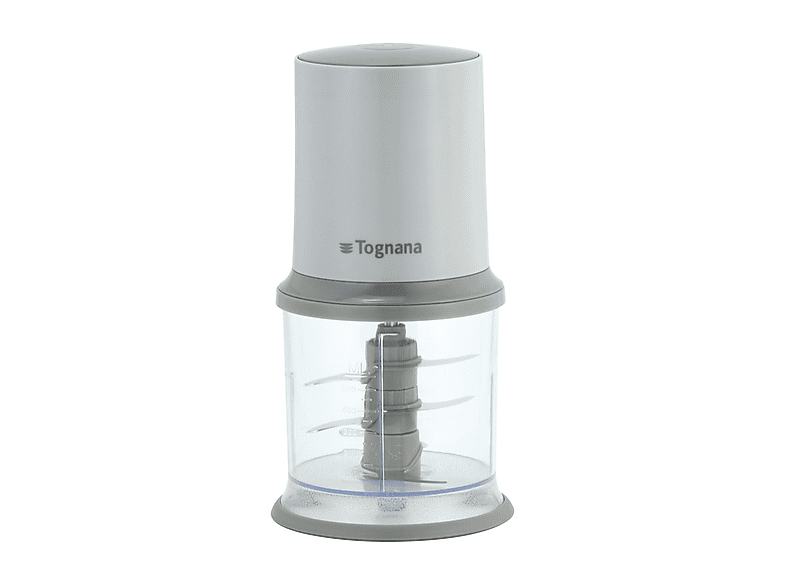 Tritatutto TOGNANA IRIDEA, 0,5 L, 400W, 6 lame in acciaio inox, 1 velocità di funzionamento, smontabile, Grigio Perla