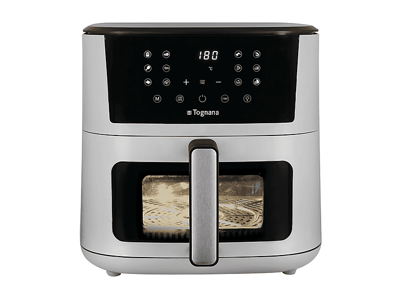 Friggitrice ad aria TOGNANA IRIDEA, 10 L, 2300W, 12 programmi preimpostati, doppia resistenza, Grigio Perla