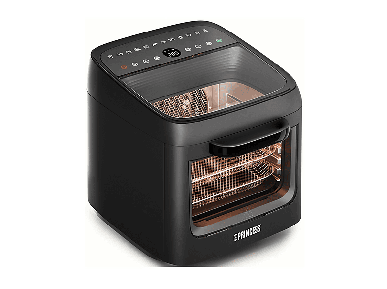 PRINCESS 182494 Friggitrice Aria FRIGGITRICE AD ARIA, capacità 12,6 l, Max potenza 1800 W, 12 programmi, da 30 °C a 200 °C, Nero/Plastica