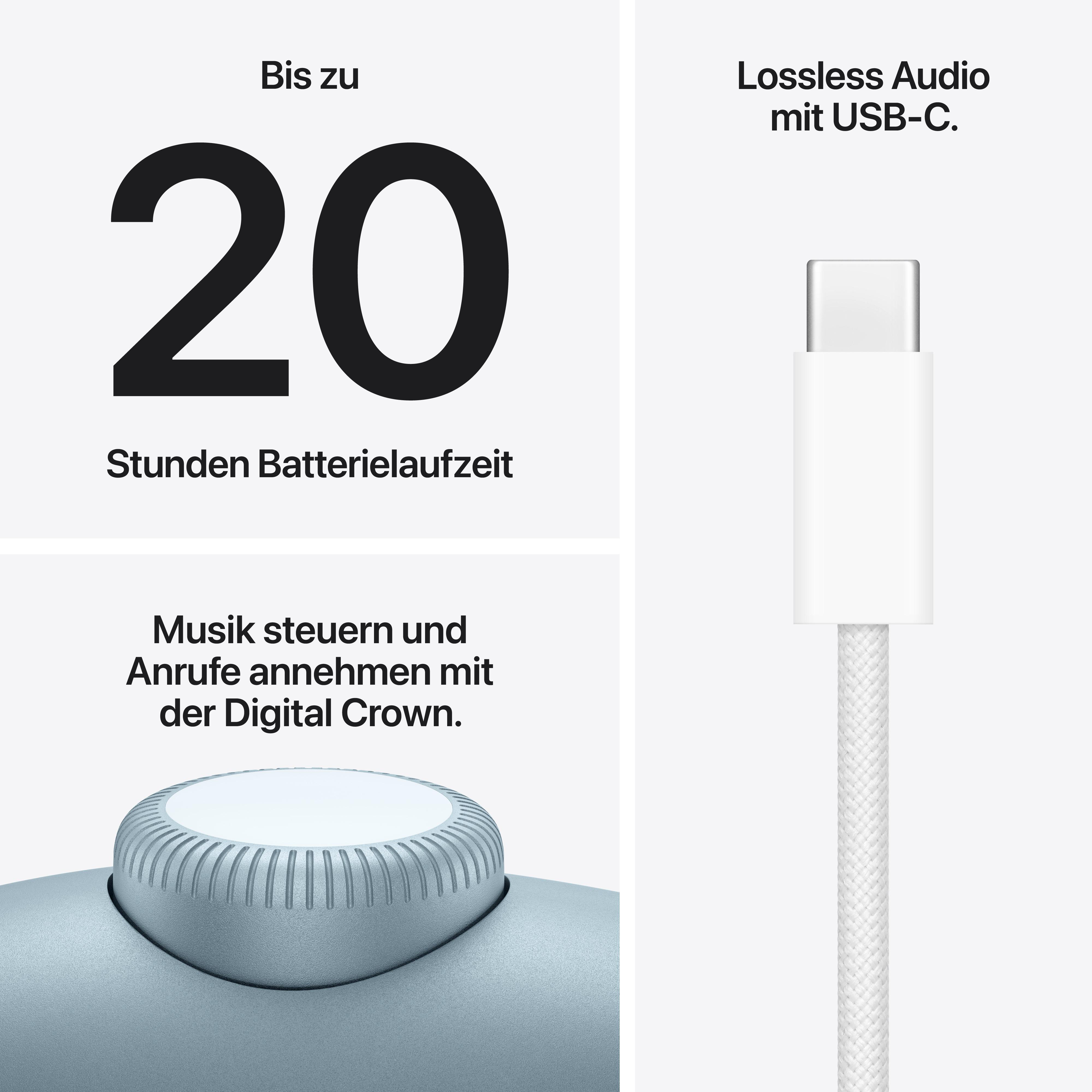 Bis zu 20 Stunden Akkulaufzeit, USB-C-Anschluss und Digital Crown.