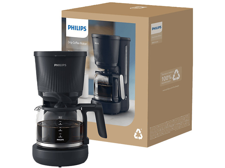 Philips HD7411/90 Series 3000 Kaffeemaschine Schwarz — Foto 2 von 5