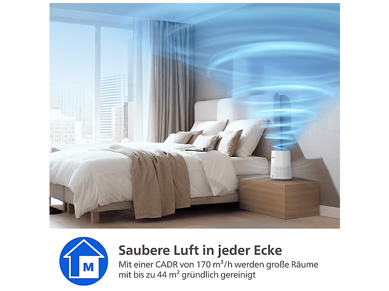 Philips AC0650/10 Series 600 Luftreiniger Weiß (12 Watt, Raumgröße: 44 m²) — Foto 4 von 5