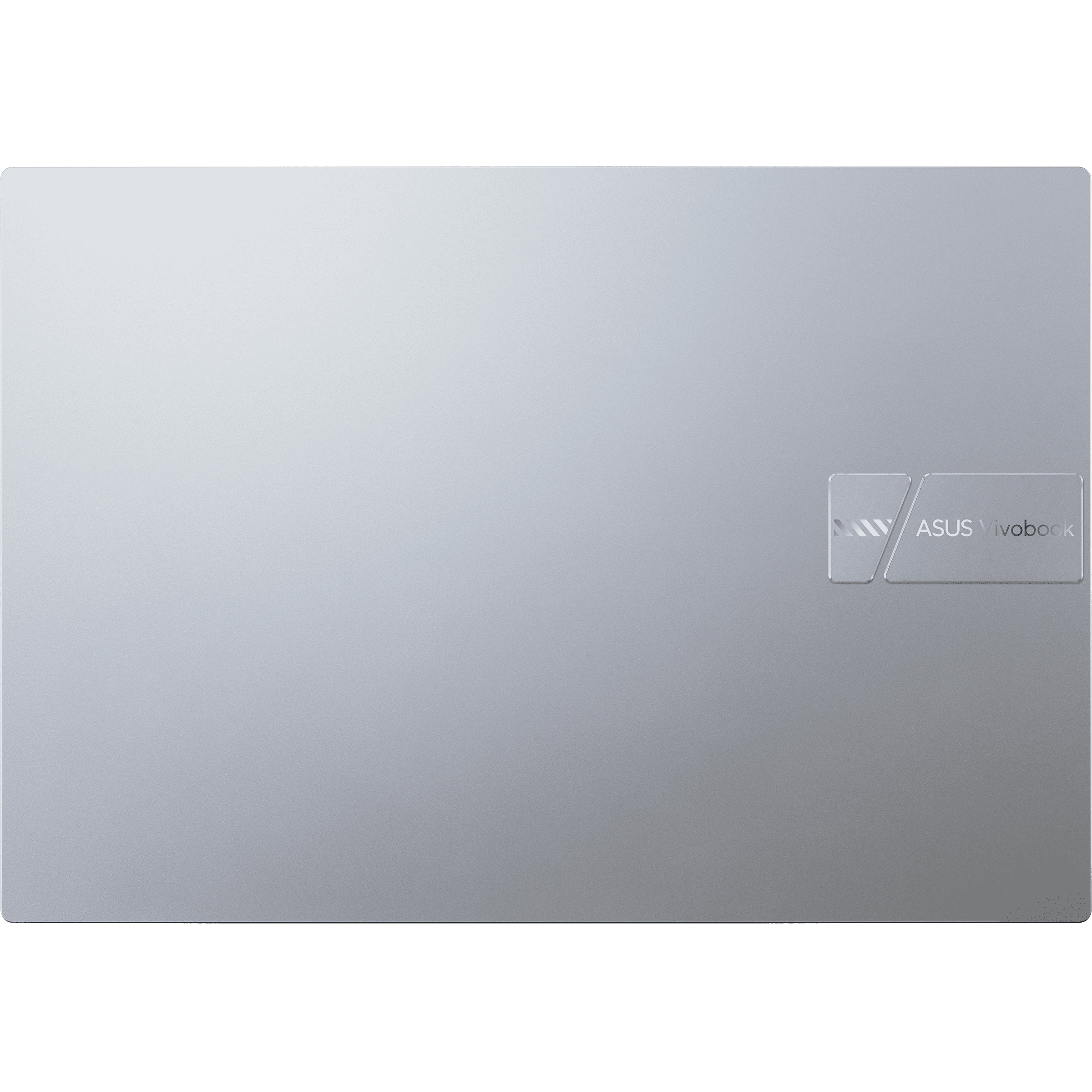 Silbernes Laptop-Gehäuse mit ASUS Vivobook Logo.
