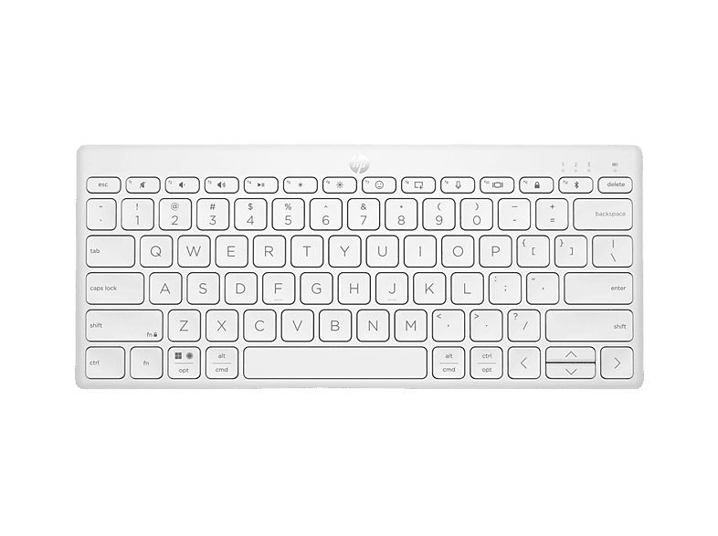 Teclado - HP 350, Bluetooth 5.2, Mecánico, Compacto, Blanco