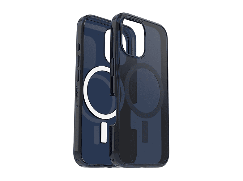 OTTERBOX Symmetry Seires Clear MagSafe Cover per iPhone 16 ,super resistente a shock e cadute,sottile, testata 3x norme MIL-STD 810G, Trasparente/Blu