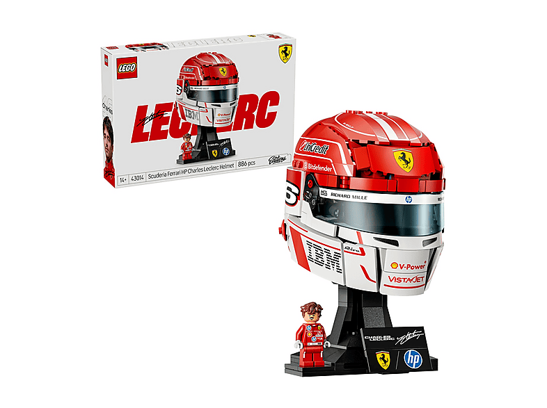 COSTRUZIONI LEGO Editions Formula 1 Casco di Charles Leclerc Scuderia Ferrari HP – 43014
