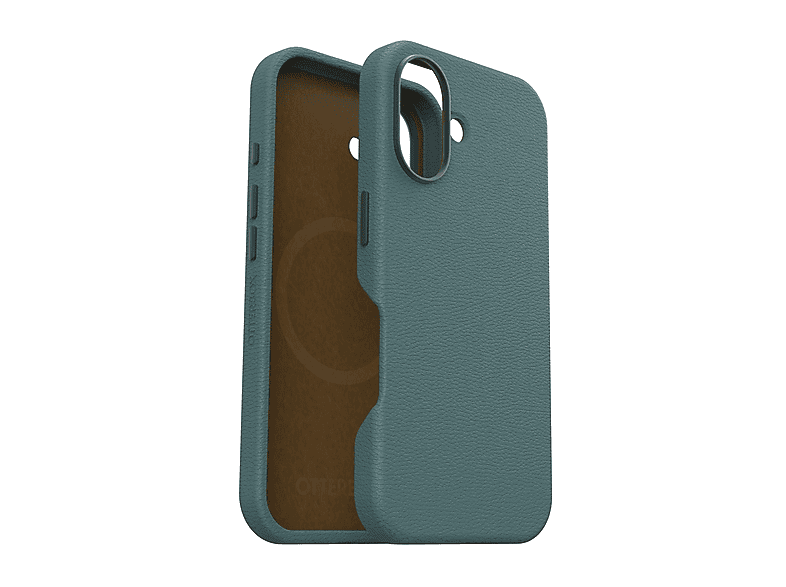 OTTERBOX Symmetry Series Cactus Leather MagSafe Cover per iPhone 16,antiurto e resistente alle cadute,sottile, testata 3x norme MIL-STD 810G, Verde