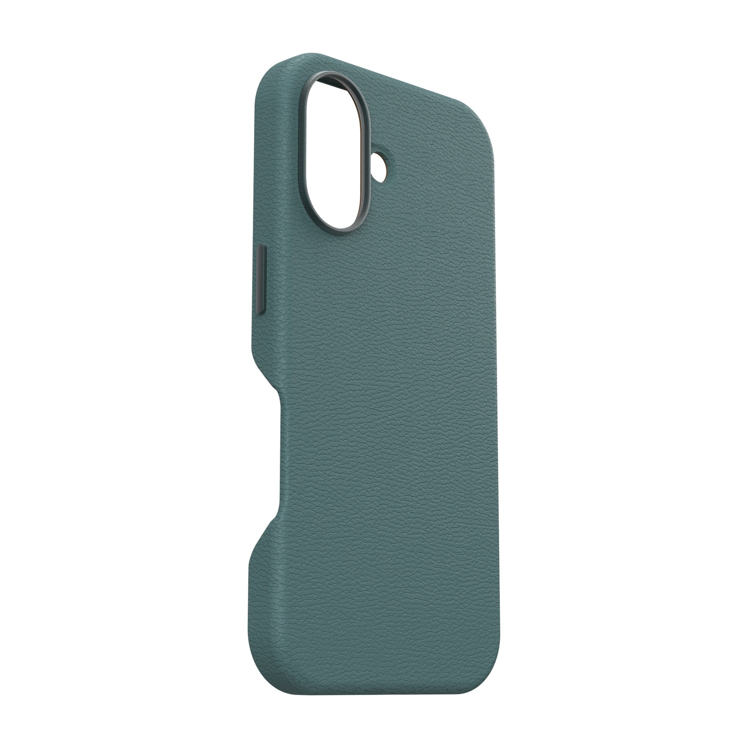 Una custodia per telefono color verde acqua con texture.