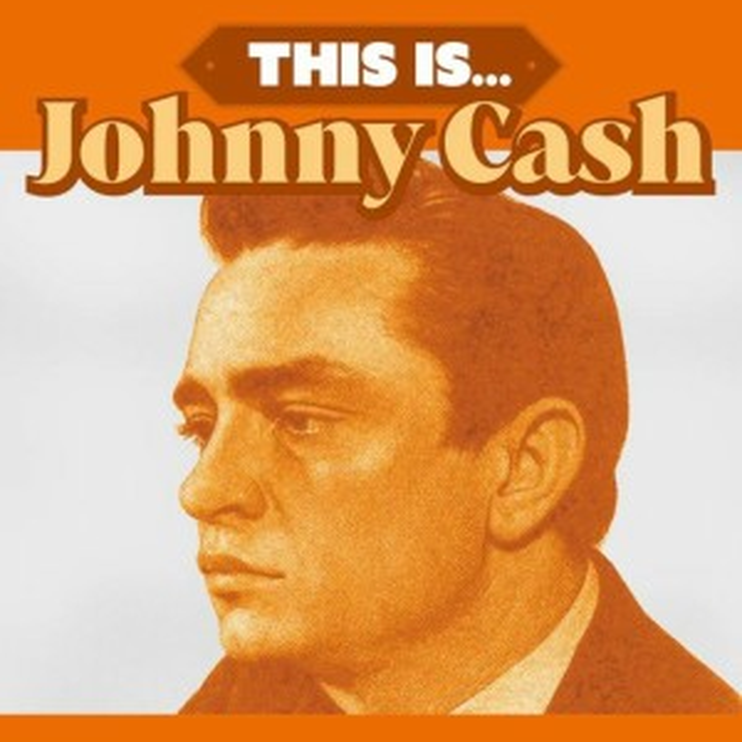 Portrait of Johnny Cash with "This Is... Johnny Cash" text above.