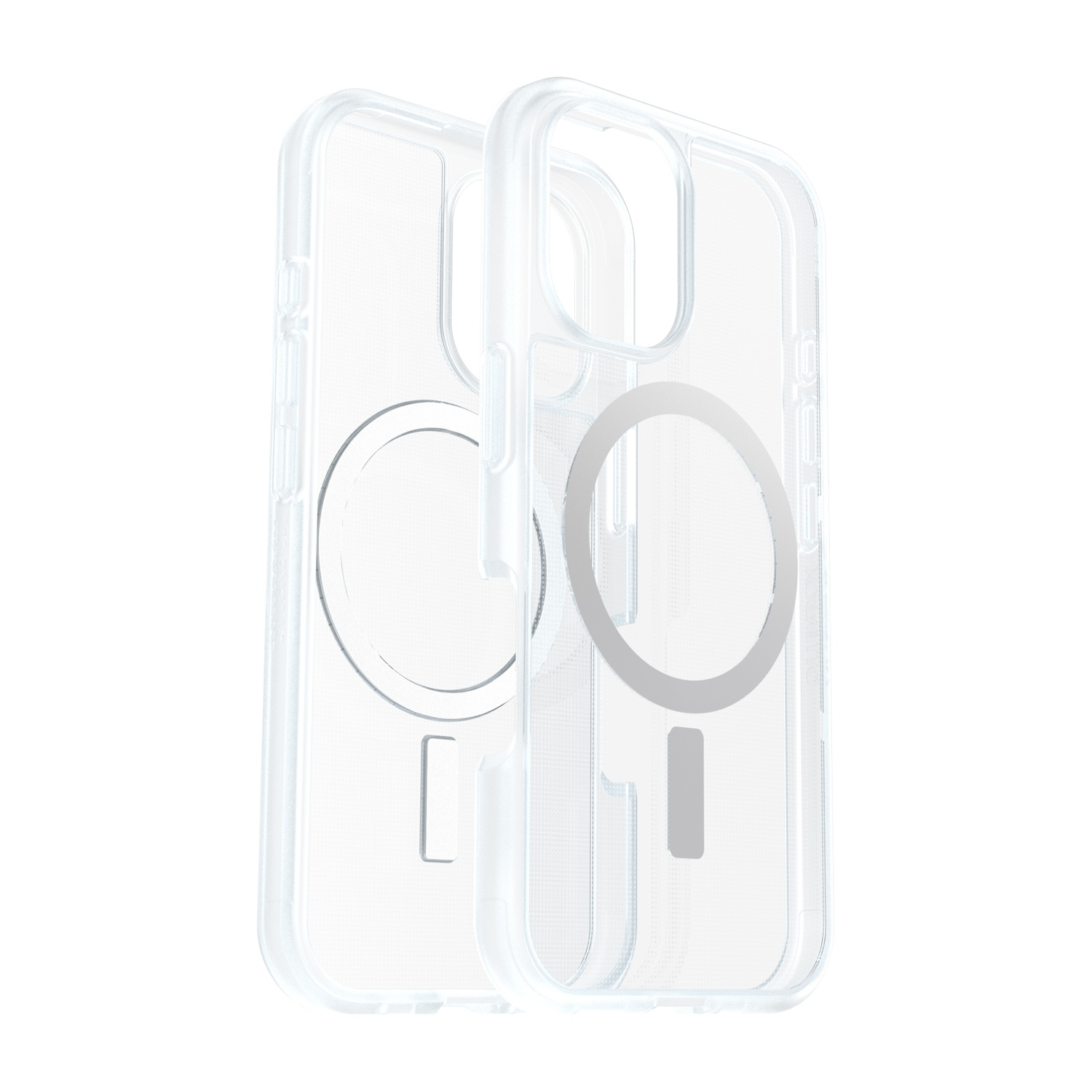 Due custodie trasparenti per telefono con anello magnetico e indicatore