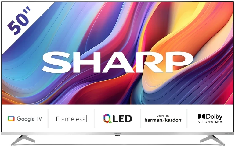 SHARP 50GP6265ES 4K QLED Google TV ezüst , 126 cm