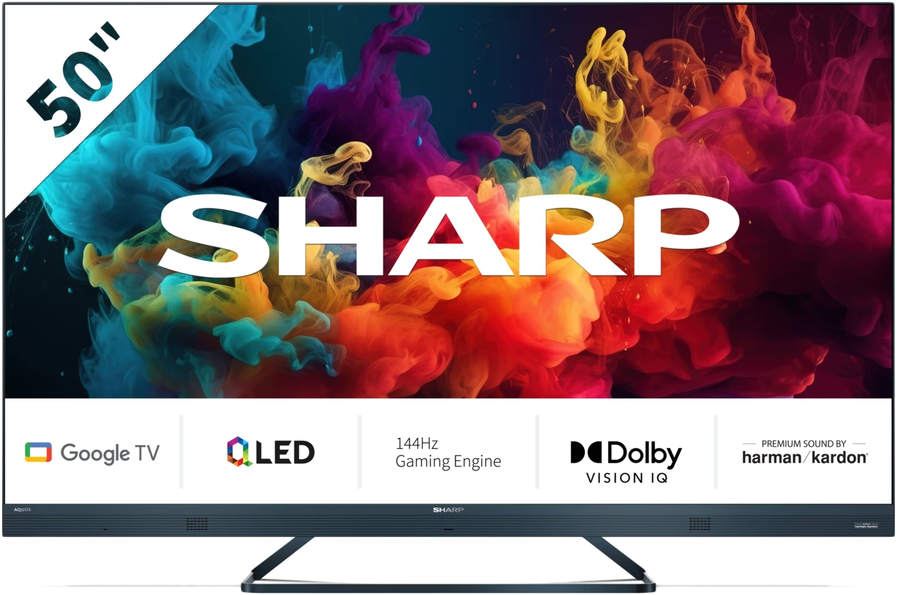 SHARP 50FQ5EG 4K UHD 144HZ Quantum Dot Google TV, 126 cm