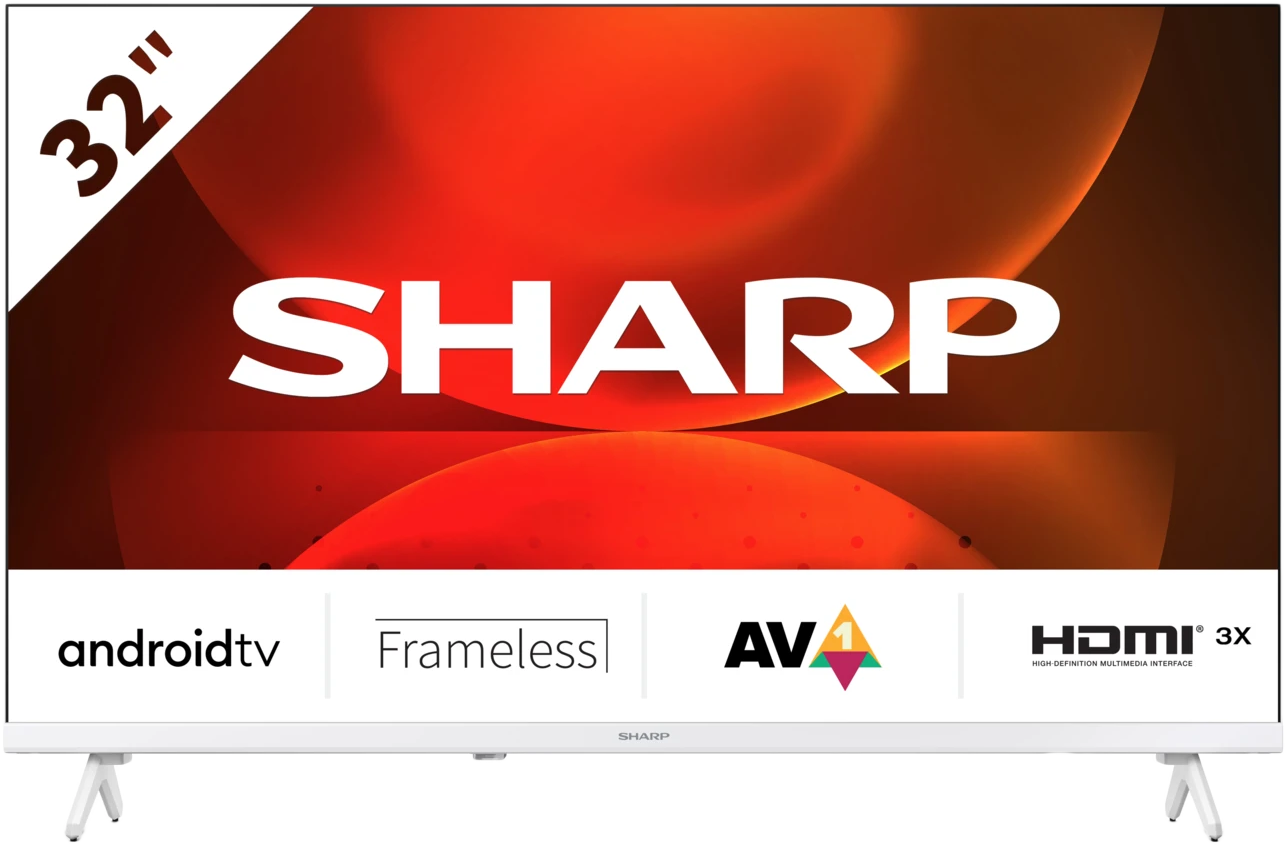 SHARP 32FH2EW HD Android LED TV fehér, 80 cm