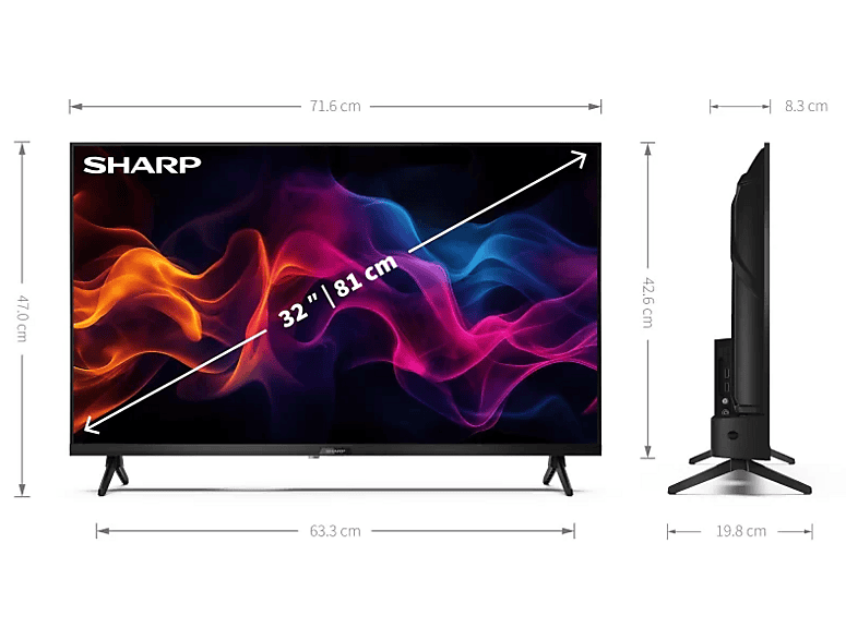 SHARP 32GF3265E Full HD QLED Google TV, 81 cm | MediaMarkt