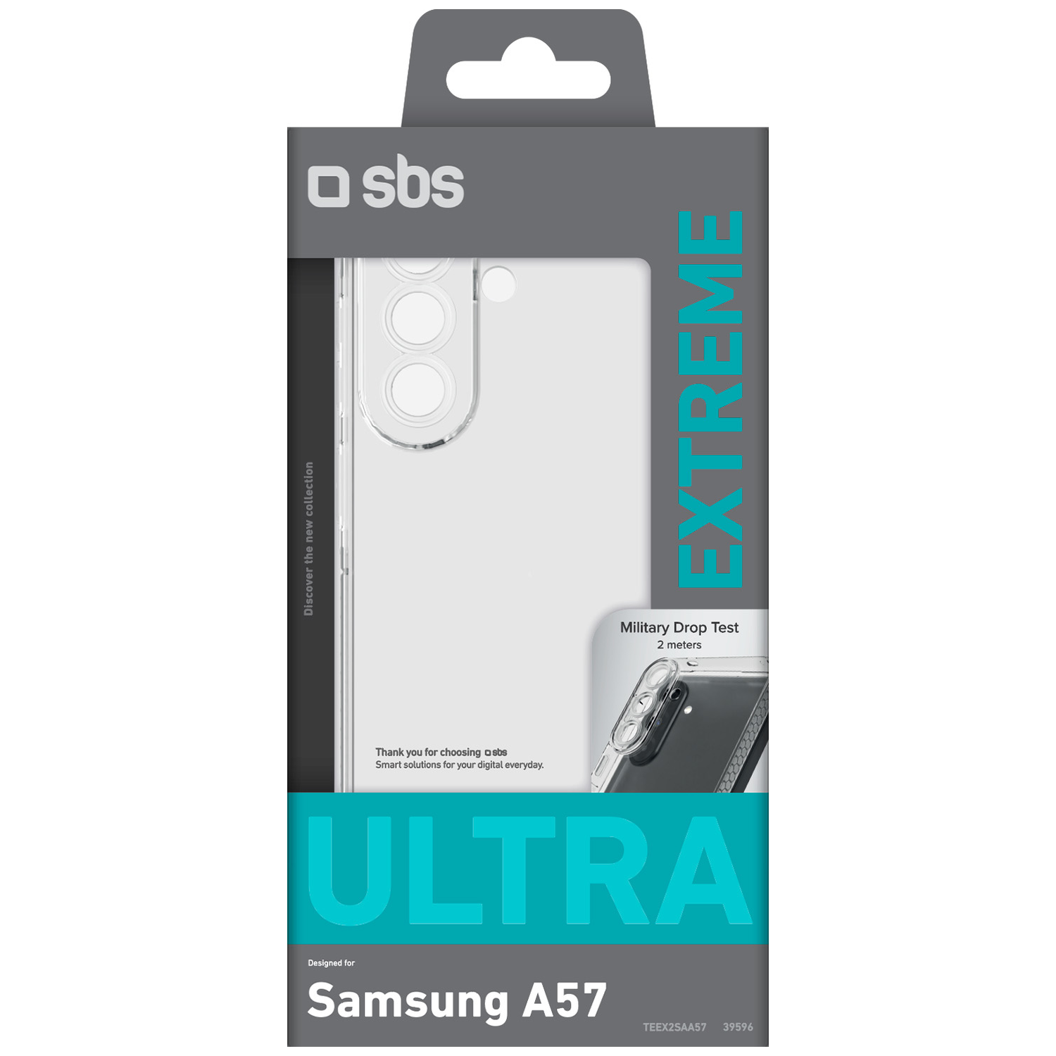 SBS telefoonhoesje voor Samsung A57, doorzichtig, ULTRA EXTREME, militaire valtest