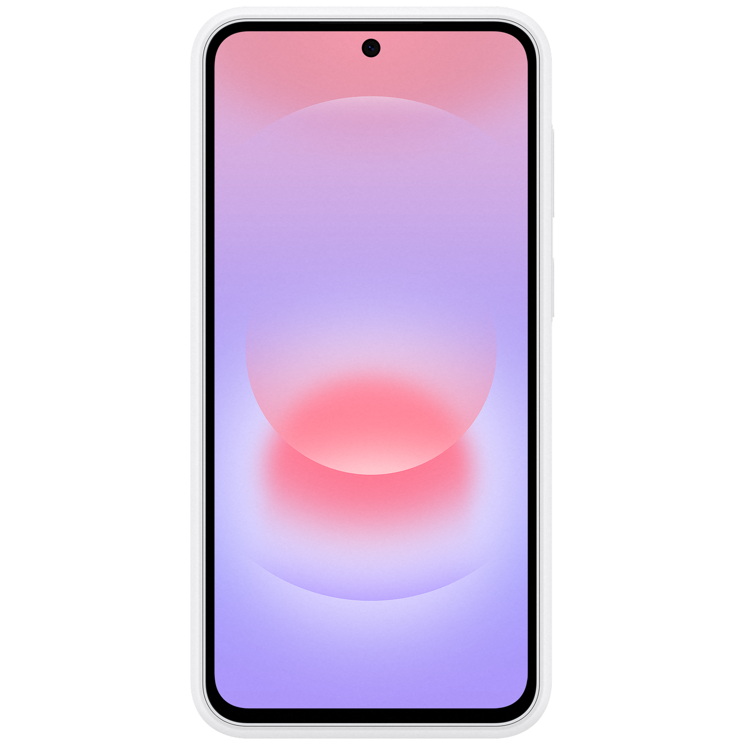 Een smartphone met een gradiëntachtergrond van paars en roze.