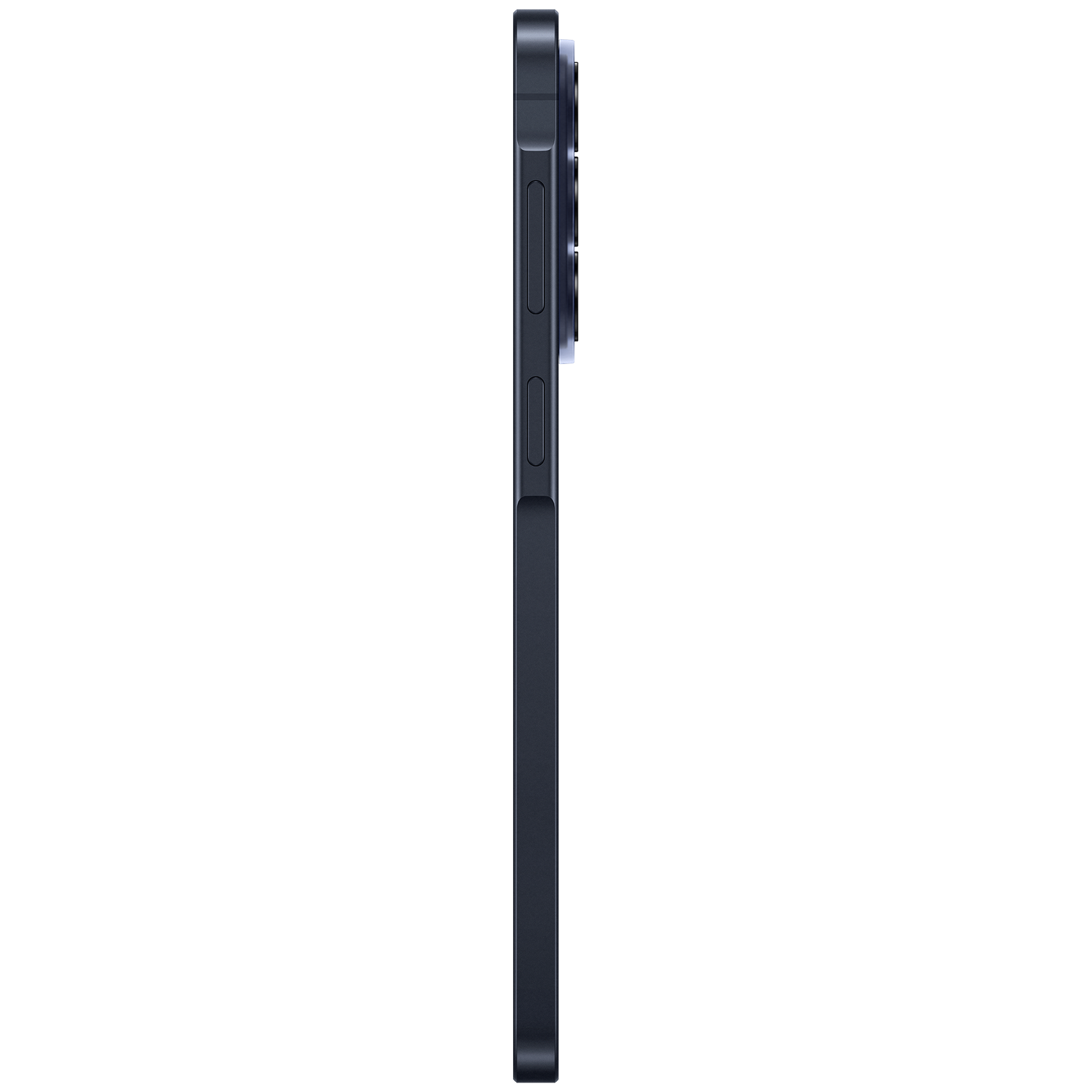 Dark smartphone in profile with visible buttons and camera.