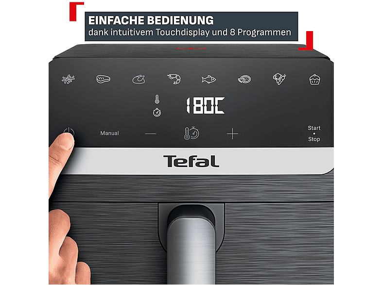 TEFAL EY8618 Easy Fry Mega Compact Heißluftfritteuse