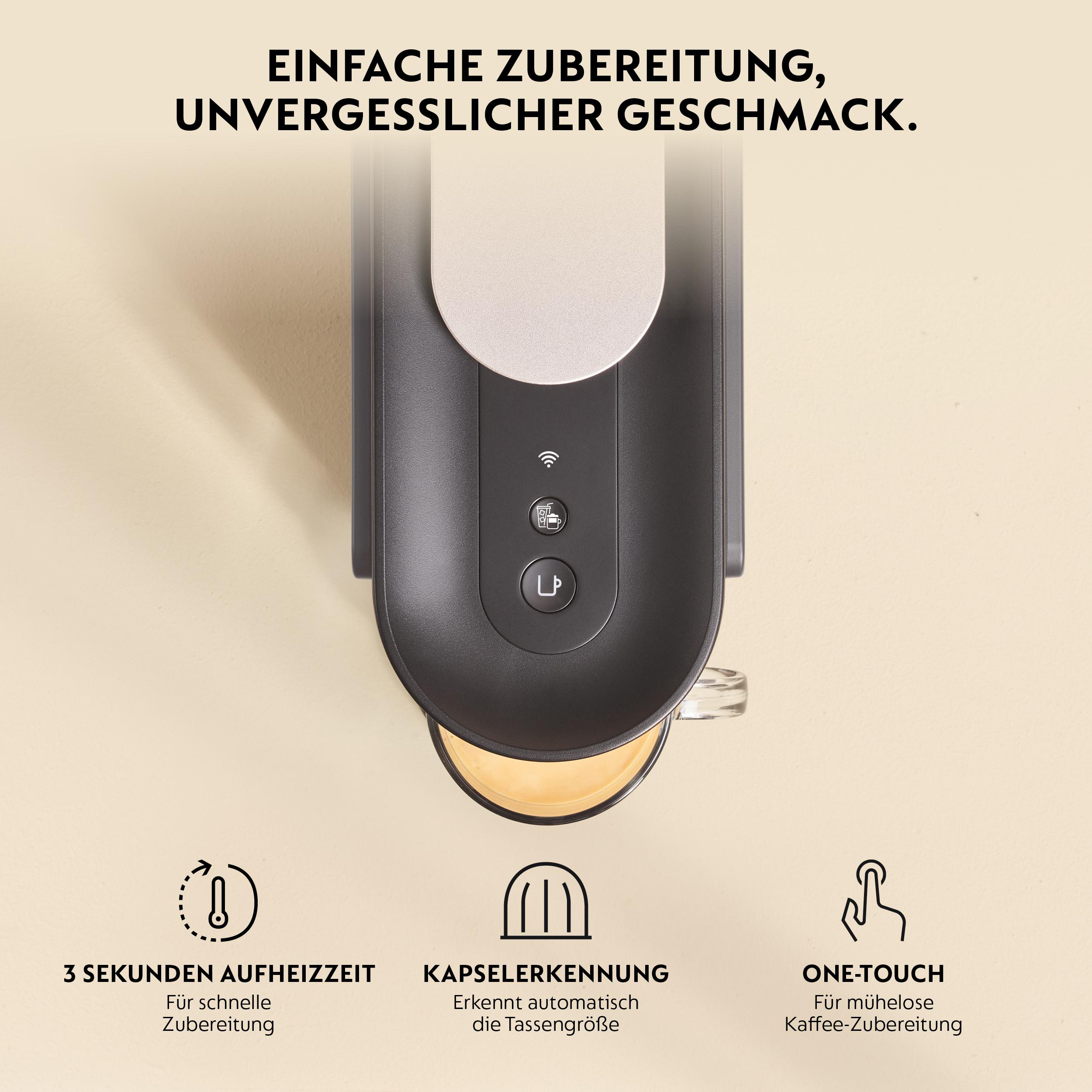 Kaffeemaschine brüht Kaffee in eine Tasse. Schnelle Zubereitung.