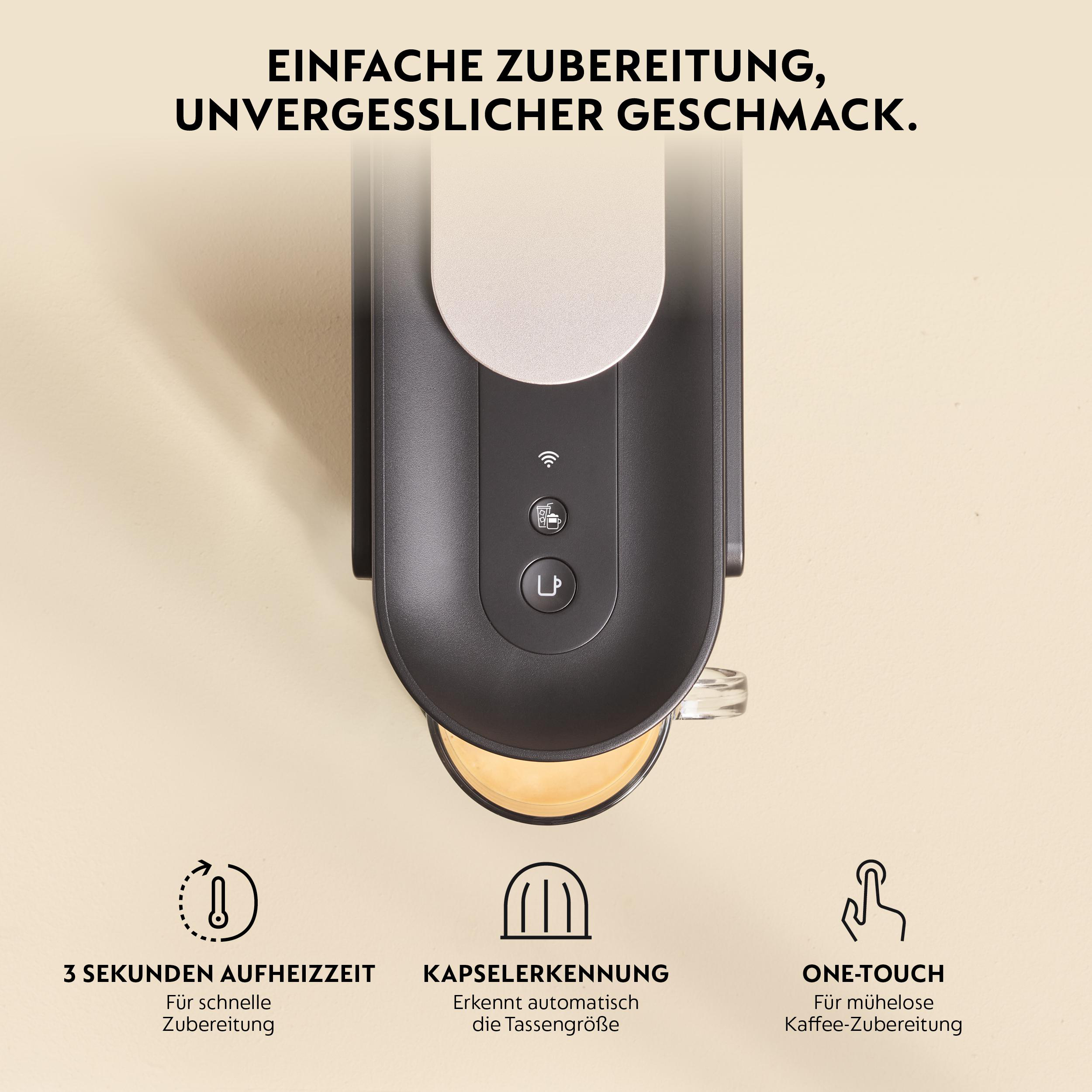 Kaffeemaschine brüht Kaffee in eine Tasse. Einfach, schnell, lecker.